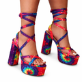 Rainbow Block Heel