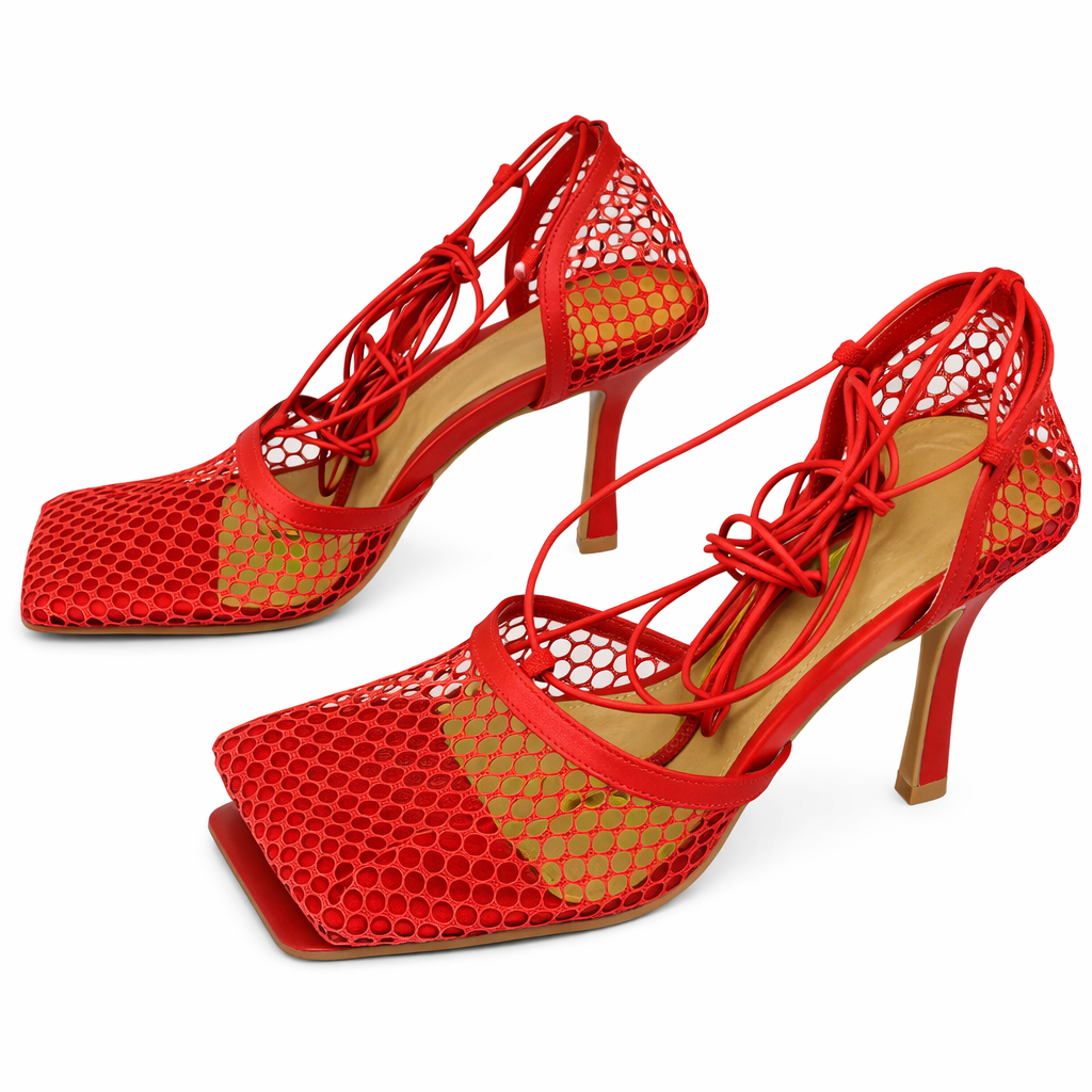 Mesh Heeled Sandal