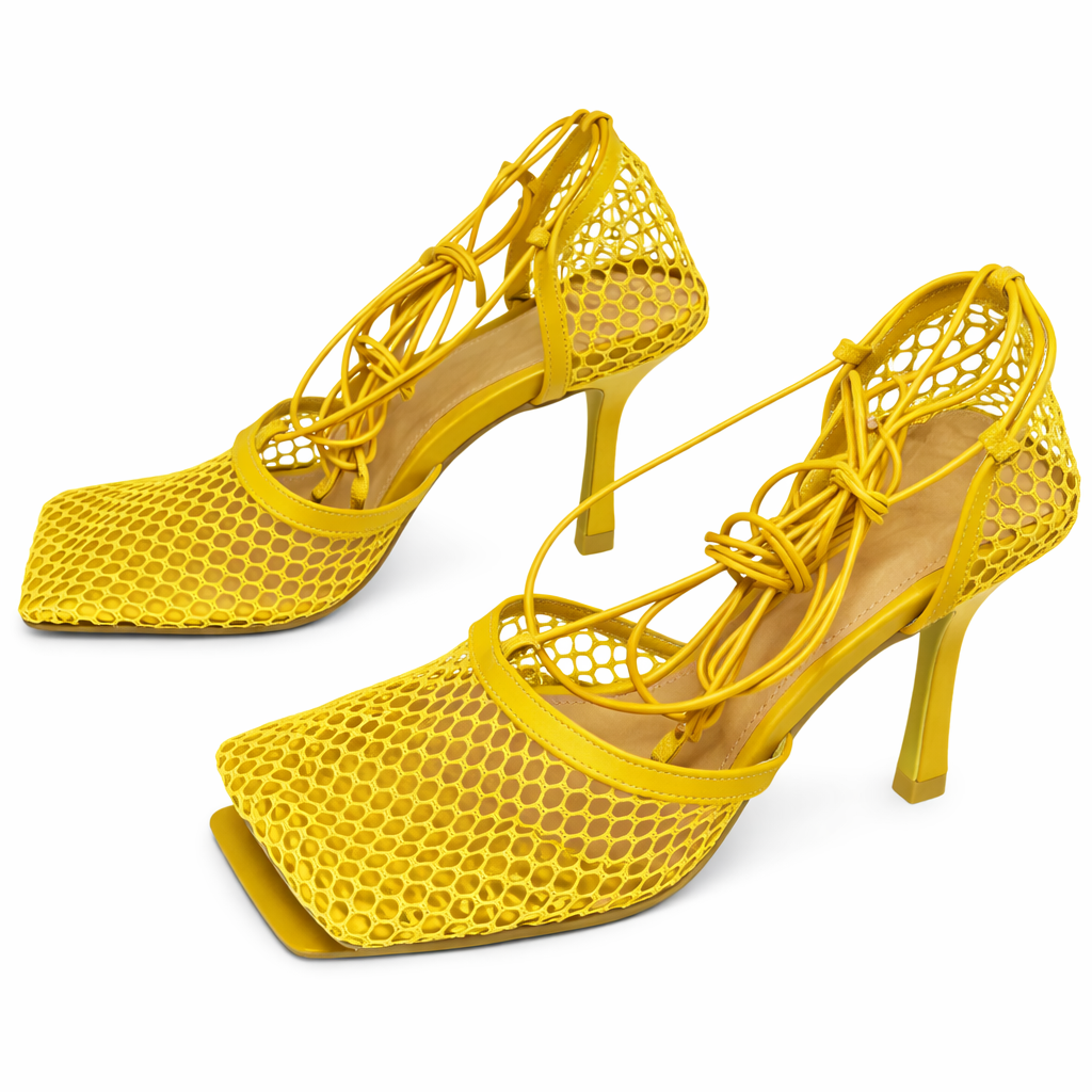 Mesh Heeled Sandal