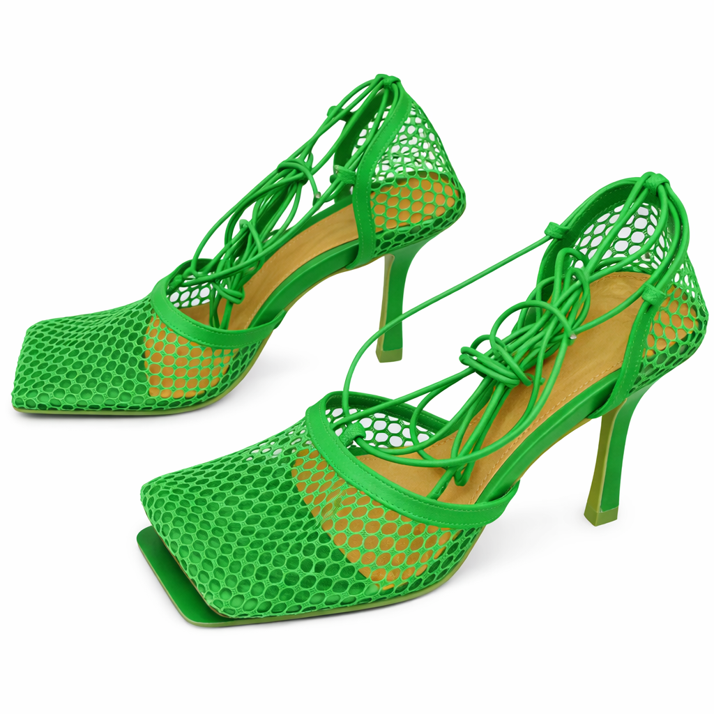 Mesh Heeled Sandal