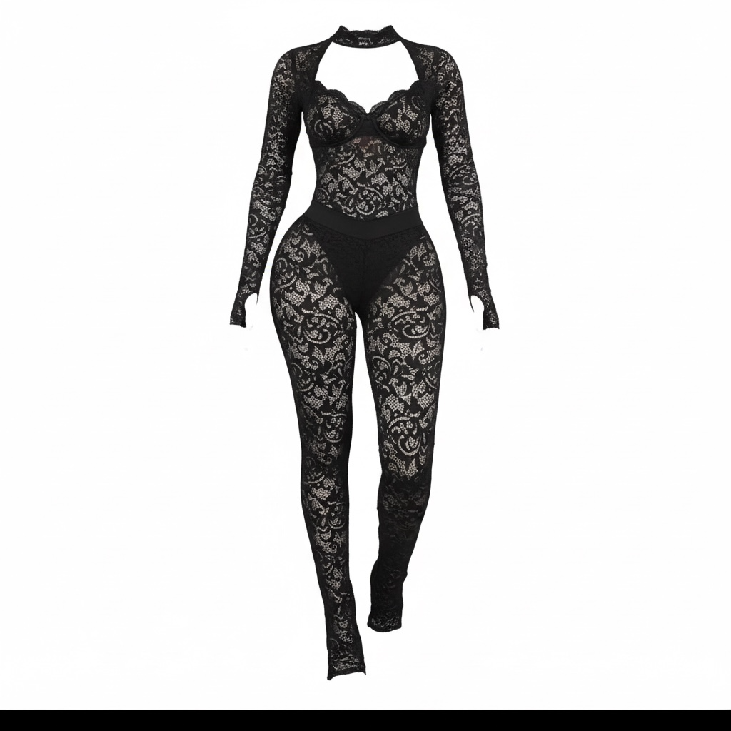 Lace Two Piece Cutout