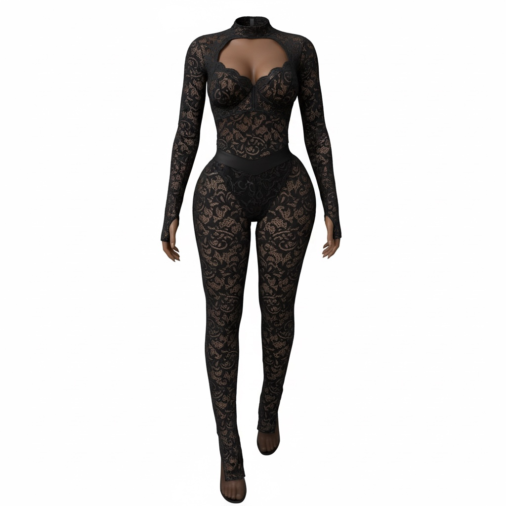 Lace Two Piece Cutout