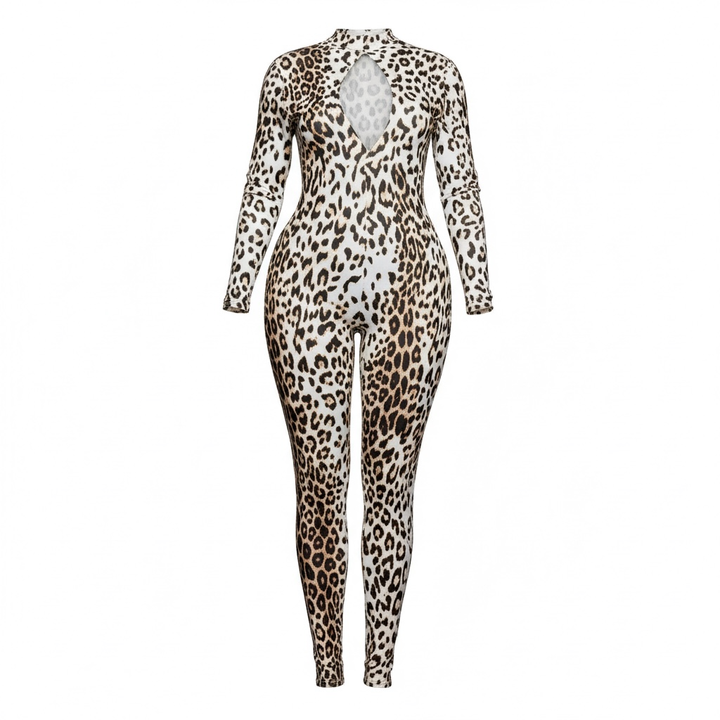 Plus Leopard Jumpsuit