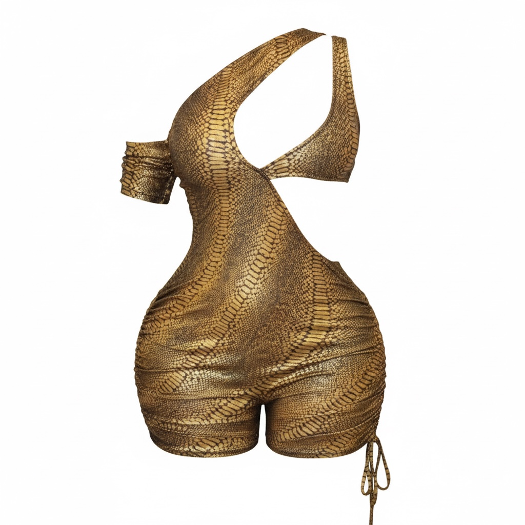 Metallic Snakeskin Romper