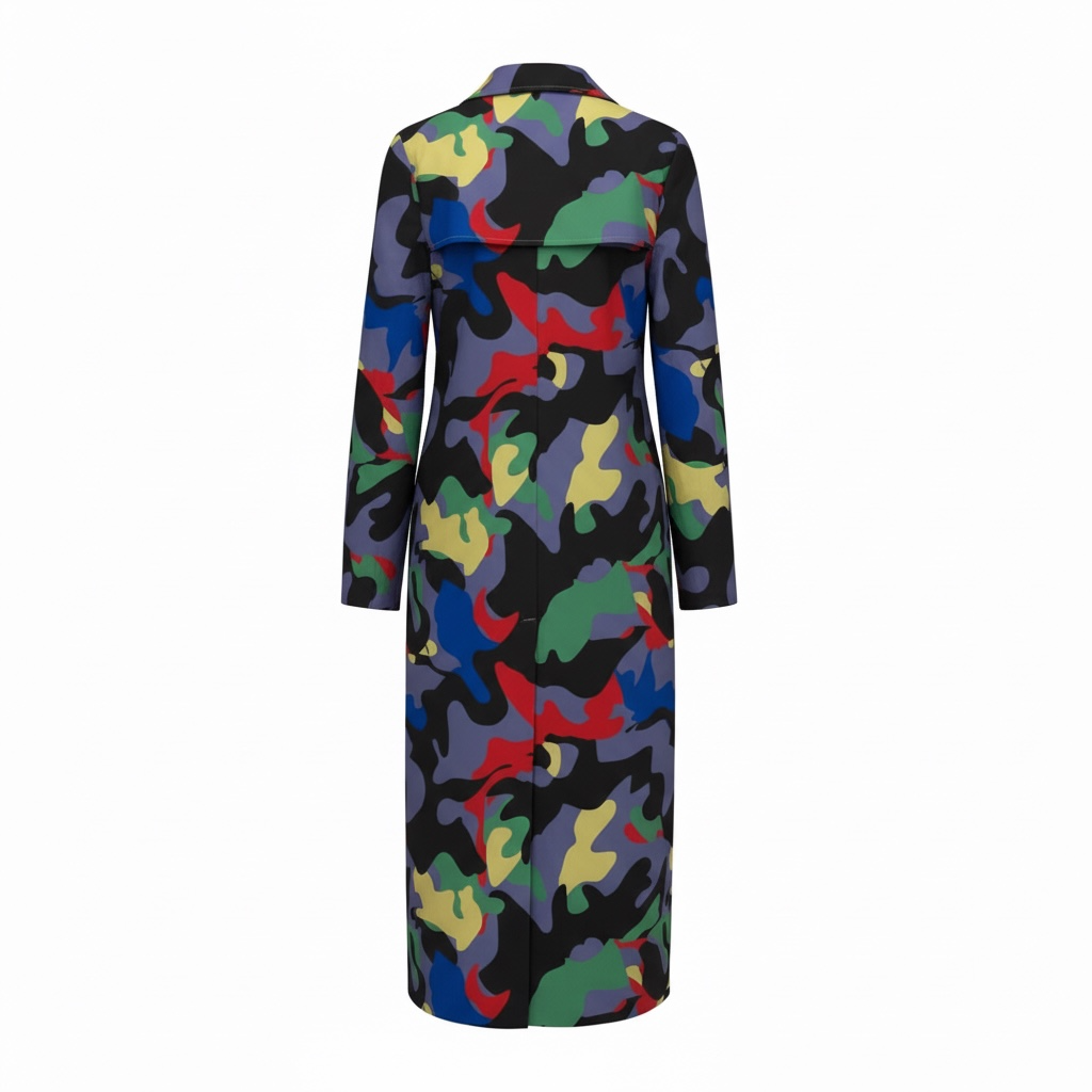 Plus Camo Trench Coat