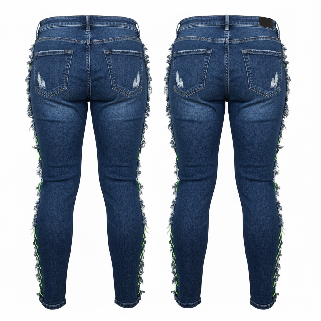 Lace Up Jeans