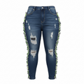 Lace Up Jeans