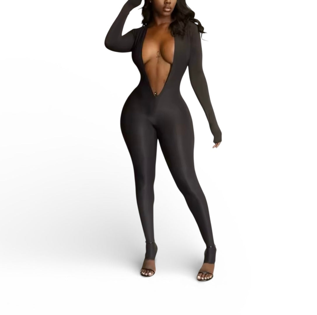 Open Front Jumpsuit